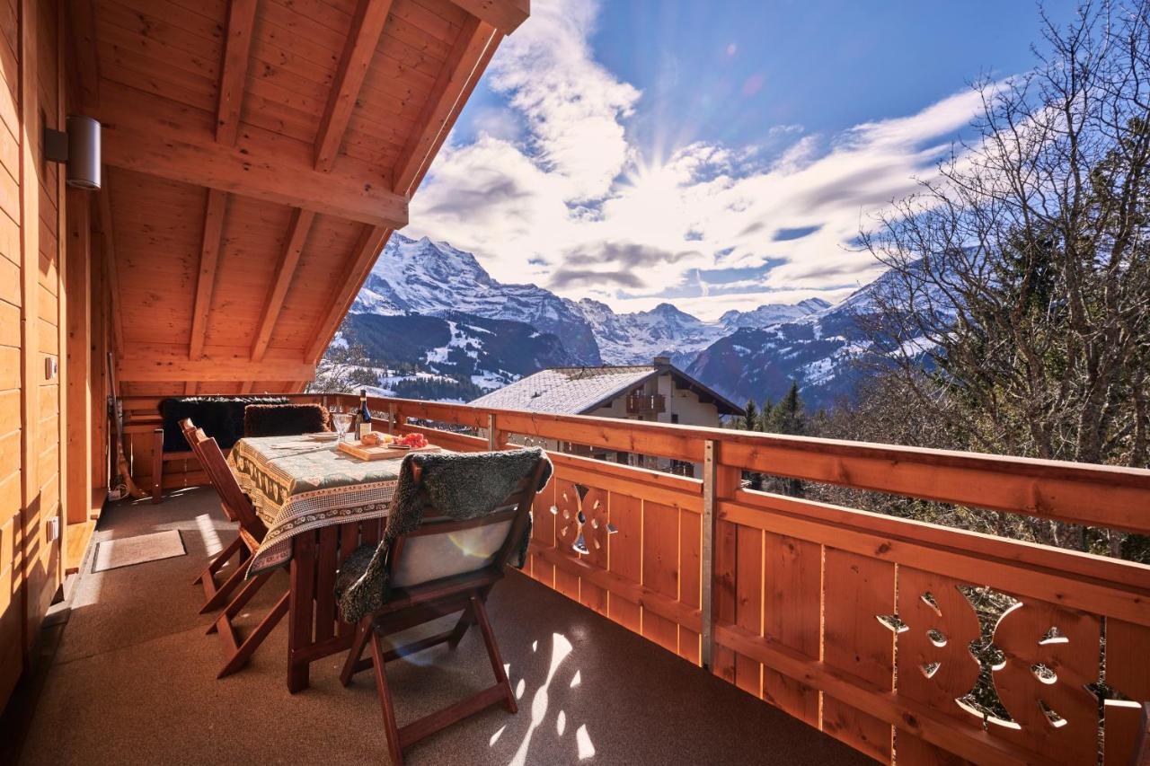 Chalet Bergfrieden Penthouse Wengen Eksteriør billede