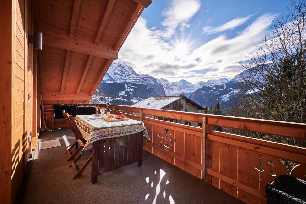 Chalet Bergfrieden Penthouse Wengen Eksteriør billede